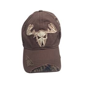 Buck Wear Baseball Cap Hat Mens One Size Brown Camo Hunter to the Bone